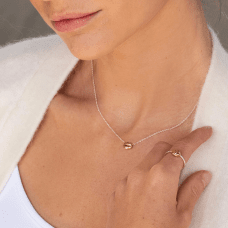 Efva Attling Nugget halsband silver/guldplätterat 