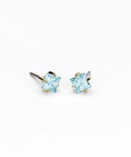 Blomdahl Tiffany edge örhänge guldtitan 5mm crystal