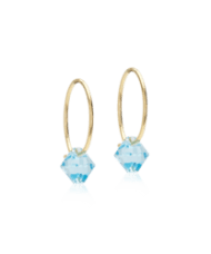 Blomdahl Bicone 6mm ring örhänge guldtitan 14mm crystal