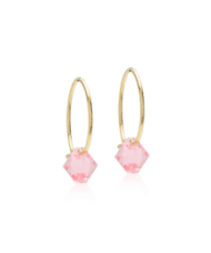 Blomdahl Bicone 6mm ring örhänge guldtitan 14mm crystal