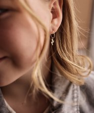 Blomdahl Pendant flash örhänge gold titan 11mm/14mm