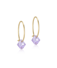 Blomdahl Bicone 6mm ring örhänge guldtitan 14mm crystal