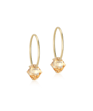 Blomdahl Bicone 6mm ring örhänge guldtitan 14mm crystal