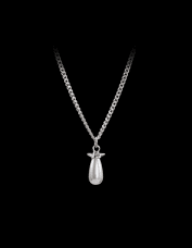 Maria Nilsdotter Pearl Tear halsband silver med pärla