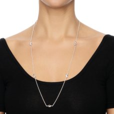 Efva Attling Love Knot långt halsband silver