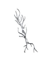 Efva Attling Rötter brosch silver