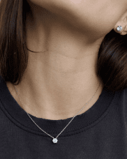 ANI Solitaire halsband silver 6mm