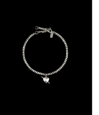 Maria Nilsdotter Tuvstarr heart armband silver