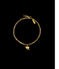 Maria Nilsdotter Tuvstarr heart armband guldpläterat silver 