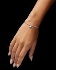 Maria Nilsdotter Tuvstarr heart armband silver