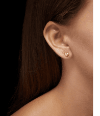 Maria Nilsdotter Tuvstarr heart örhänge guldpläterat silver