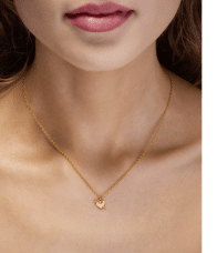 Maria Nilsdotter Tiny Tuvstarrs Heart halsband guldpläterat silver