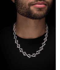 Maria Nilsdotter Thorn Chain halsband silver