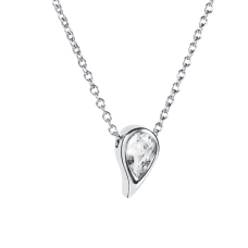 Efva Attling Sparkle of Life singel halsband vit topas