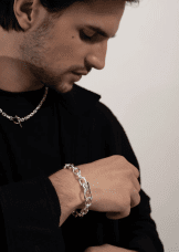 Skultuna Unite chain armband XL silverpläterad stål 