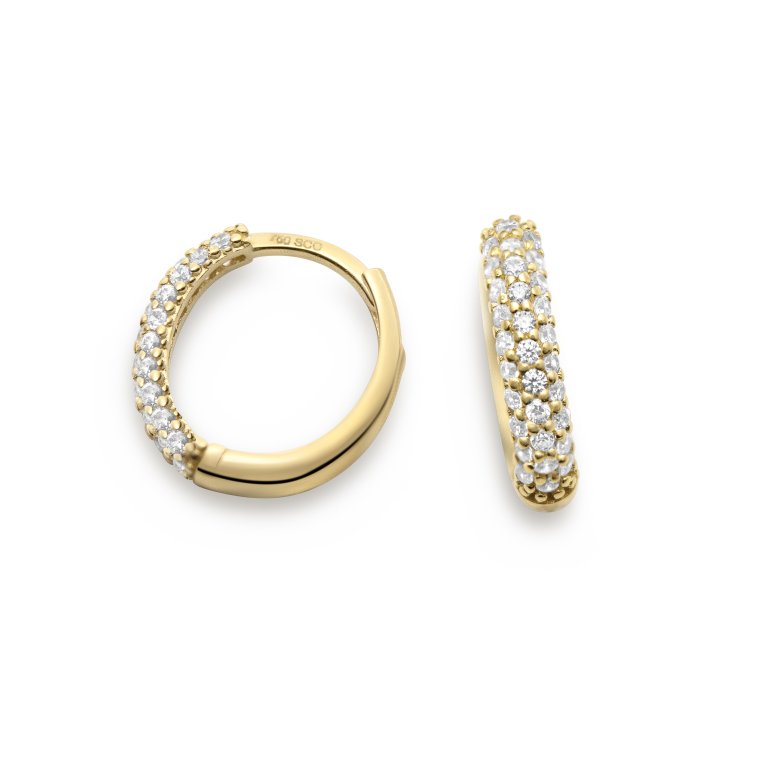 Svedbom Creol med cubik zirkon rg 18 k 12 X 13,5 mm