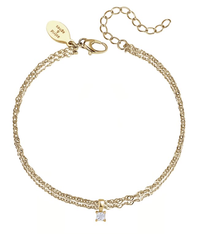 Astrid&Agnes Adele armband guldpläterat stål