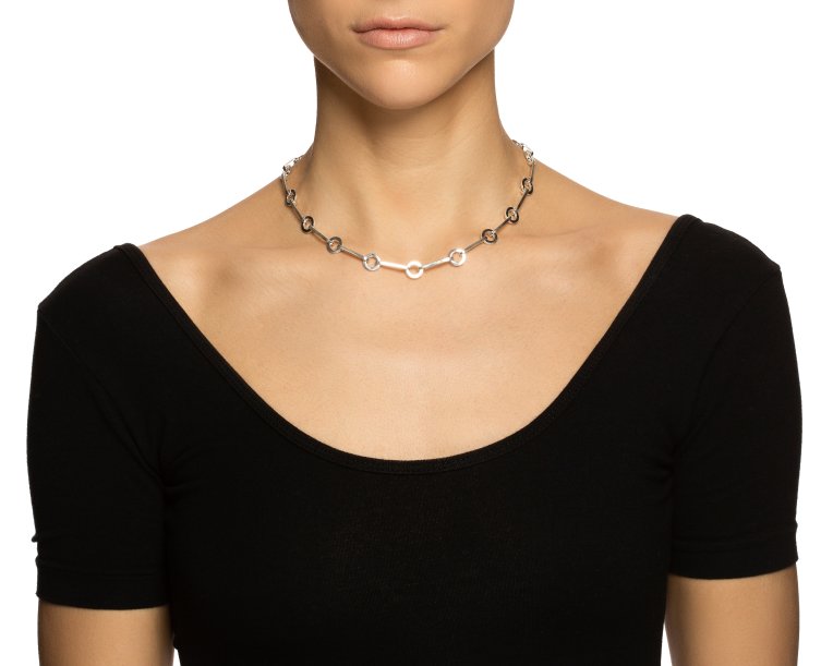 Efva Attling Ring Chain halsband silver