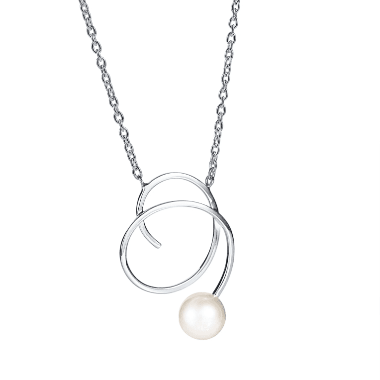 Efva Attling Little Curly Pearly Halsband med sötvattenspärla silver