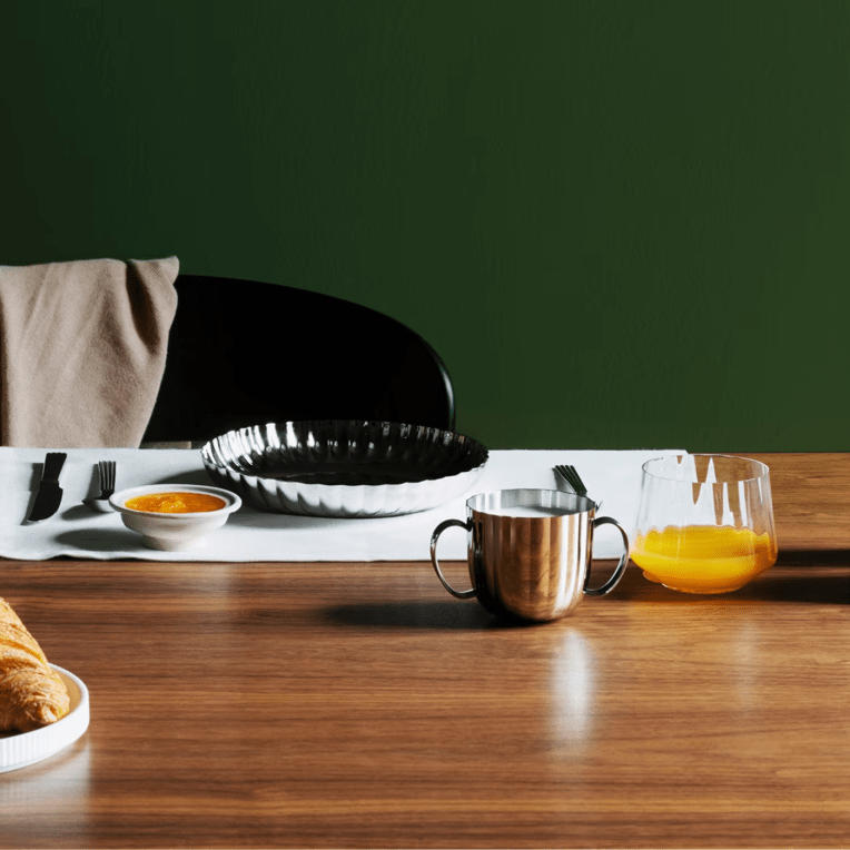 Georg Jensen Bernadotte barn set djup tallrik och mugg stål
