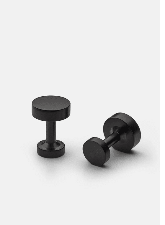 Skultuns Icon manschettknappar matt svart stål