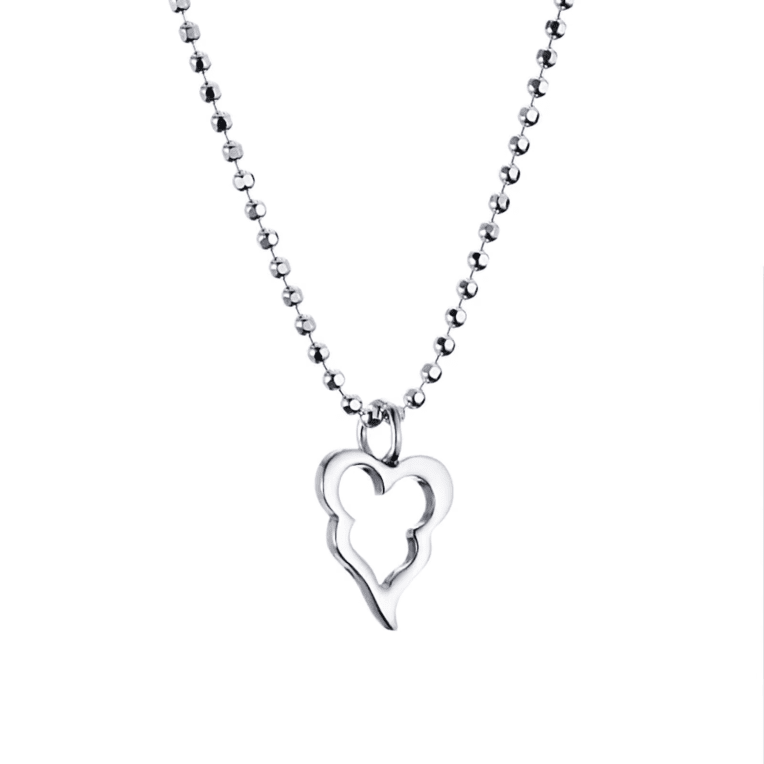 Efva Attling Little Crazy Heart halsband silver 45cm