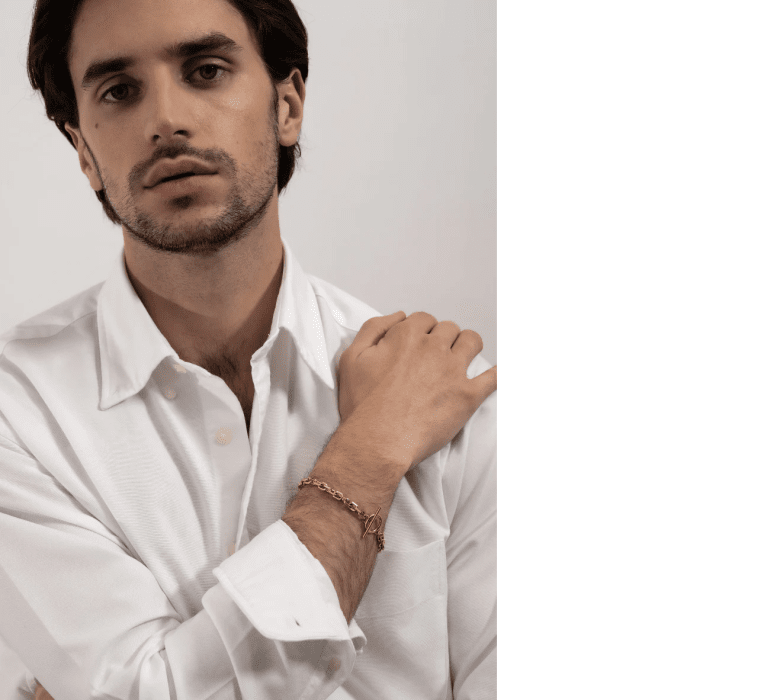 Skultuna Unité Chain armband guldpläterad stål st.m