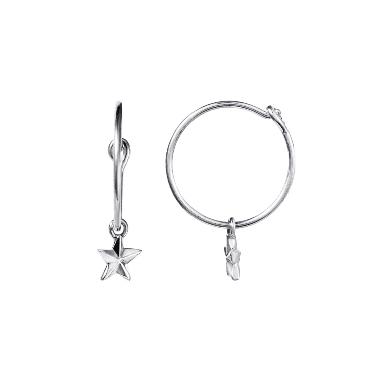 Efva Attling Micro catch a falling star creoler silver