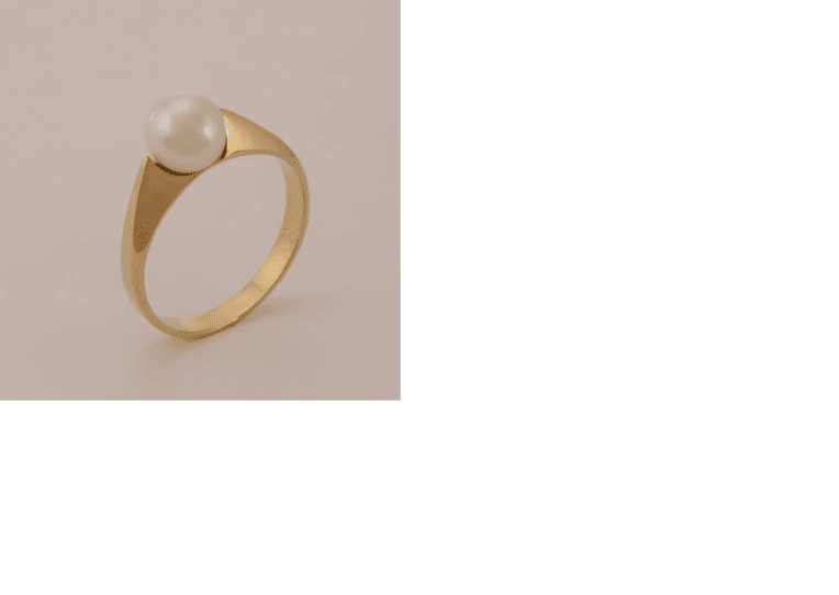 Guld Carlsén Ring 18k med sötvattenspärla strl. 54