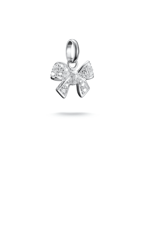 Thomas Sabo Charm hängsmycke rosett med stenar connect silver