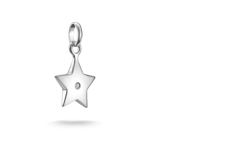 Thomas Sabo Charm hängsmycke stjärna med vit sten connect silver