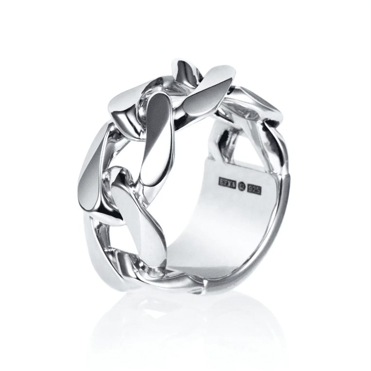 Efva Attling Rock My Chain ring silver 