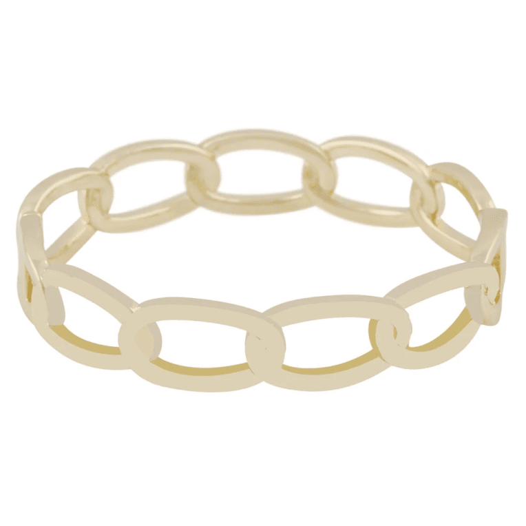 Snö of Sweden Honey oval armband plain guldpläterad mässing