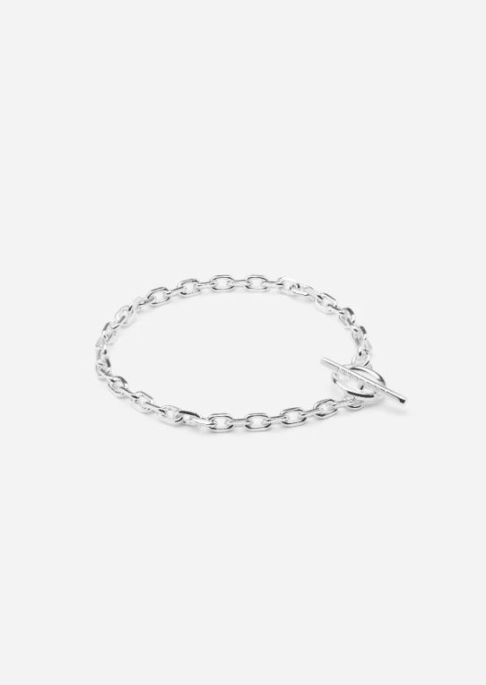 Skultuna Ultra Thin Chain armband silverpläterat stål