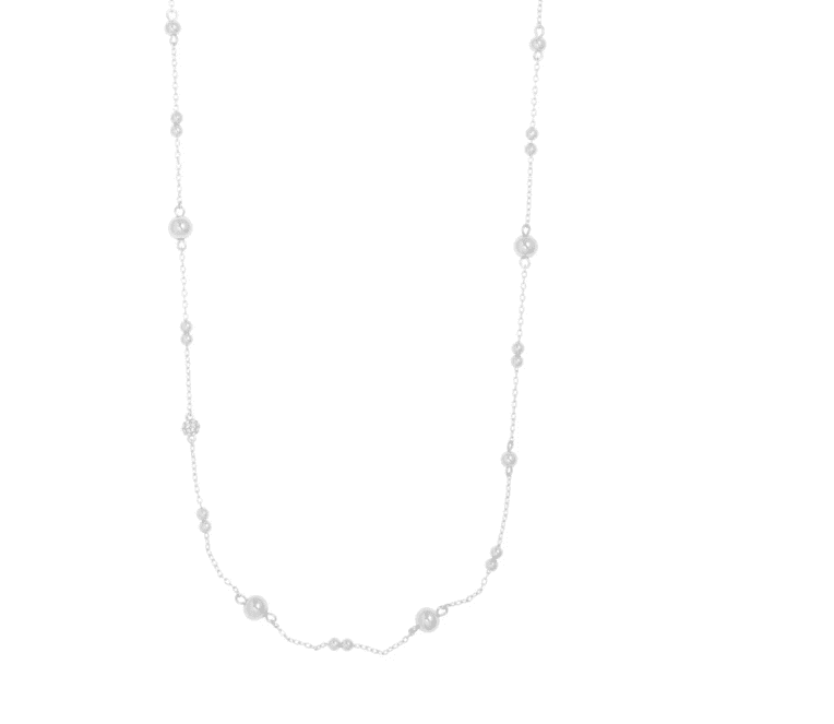 Snö of Sweden Bennet crystal chain halsband s/clear silverpläterad mässing