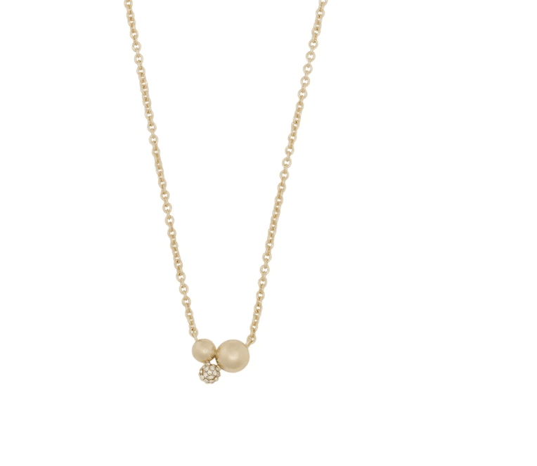 Snö of Sweden Bennet tripple halsband g/clear guldpläterad mässing