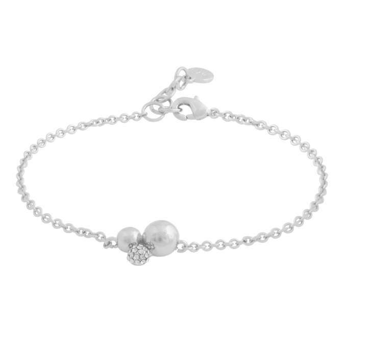 Snö of Sweden Bennet tripple armband s/clear silverpläterad mässing