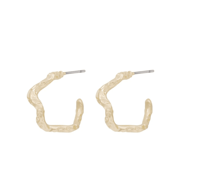 Snö of Sweden Cat oval örhänge guldpläterad mässing