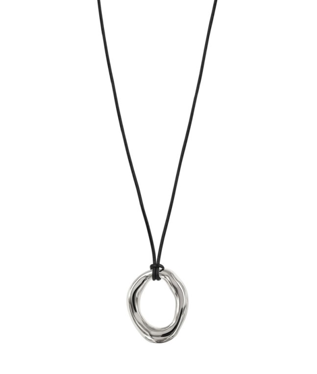 Astrid&Agnes Angelina halsband läder 15mm stål