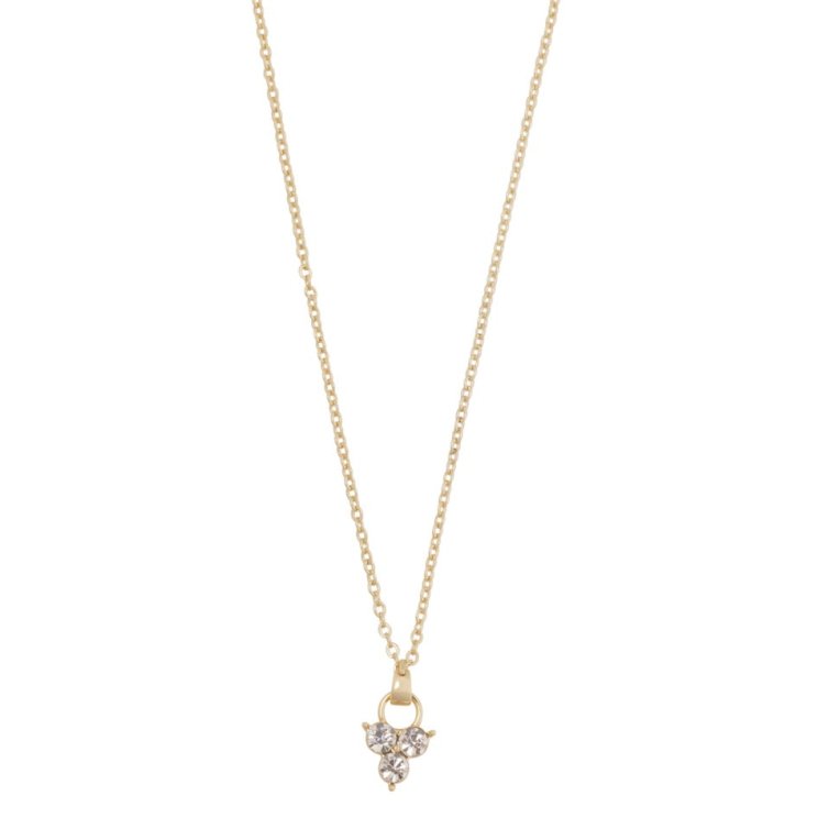 Snö of Sweden Eira crystal halsband gulspläterad mässing 45cm