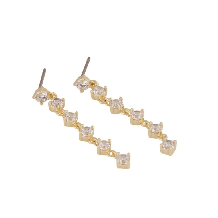 Sö of Sweden Noctelle långt örhänge guldpläterad mässing klar