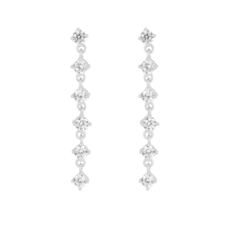 Snö of Sweden Noctelle långa örhänge silverpläterad mässing /klar