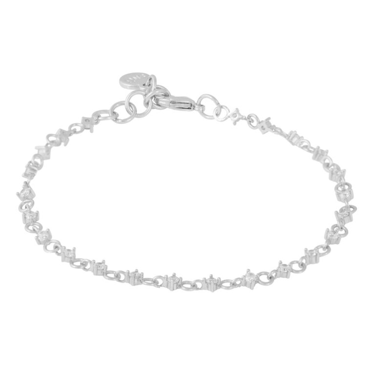 Snö of Sweden Noctelle armband med stenar silverpläterad mässing/klar