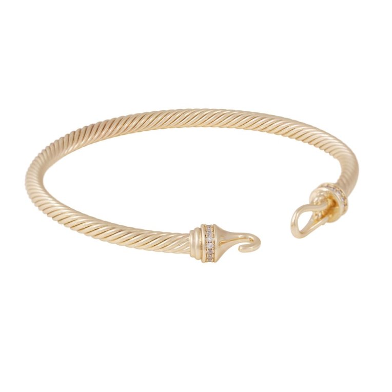 Snö of Sweden Twist wire armband guldpläterad mässing