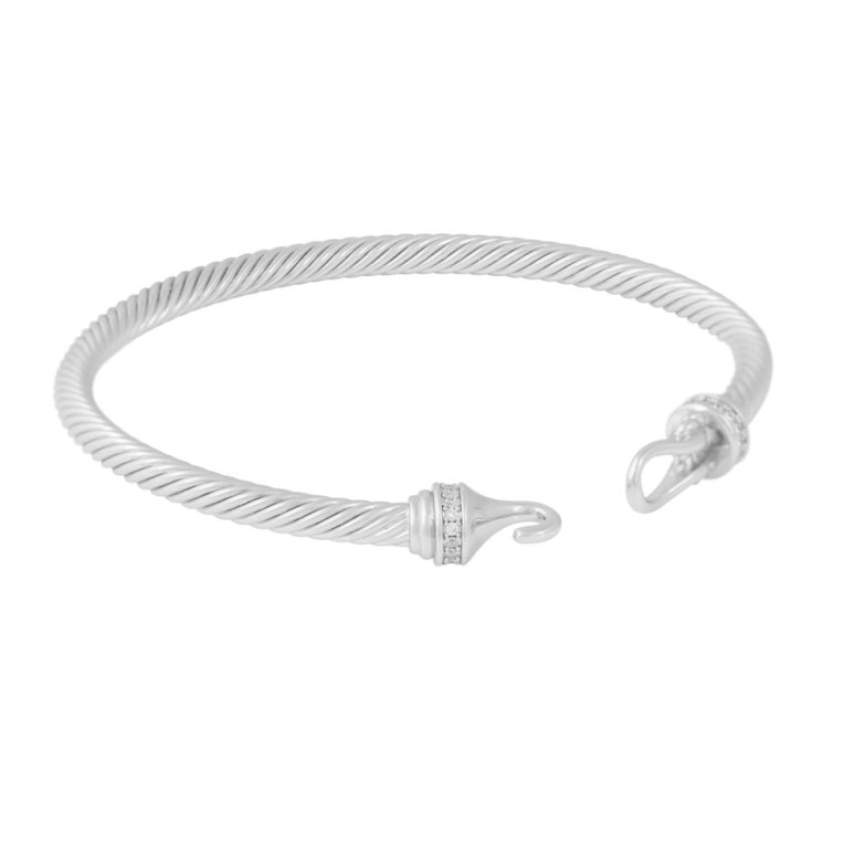 Snö of Sweden Twist wire armband silverpläterad mässing /klar
