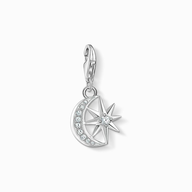 Thomas Sabo Charm-hängsmycke stjärna & måne silver