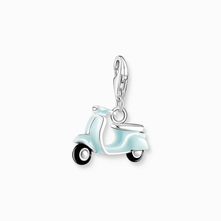 Thomas Sabo Charm-hängsmycke turkosa skoter silver