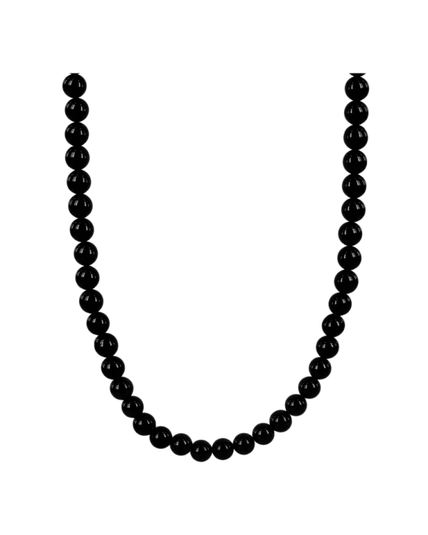 Astrid & Agnes Gina halsband svart onyx guldpläterat stål