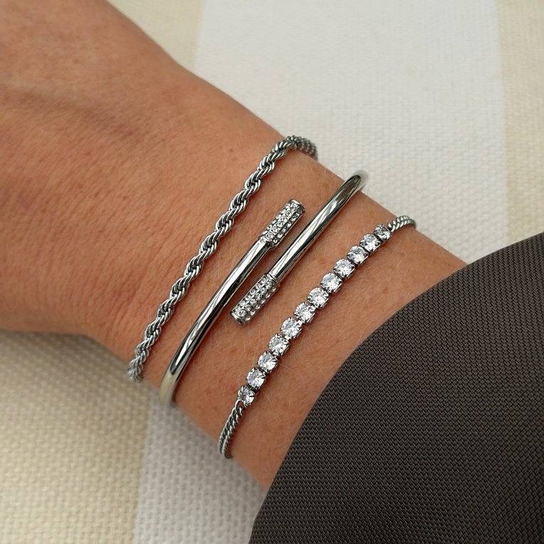 By Jolima Shine armband stål