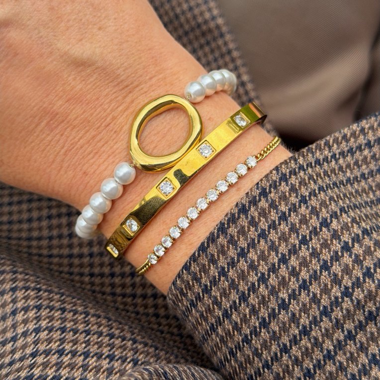 By Jolima Shine armband guldpläterat stål